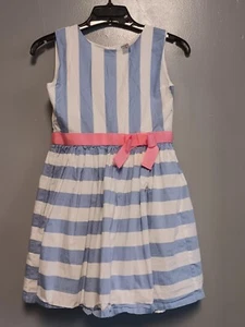 Carters Striped Girls Cotton Sundress size 8, lined with soft cotton & netting - Picture 1 of 5