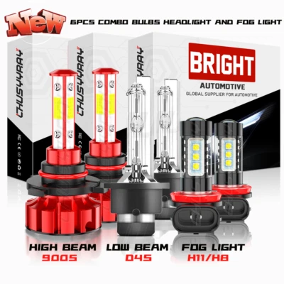 For SUBARU OUTBACK 2015-2018 HID/LED Headlight High&Low Beam Fog Light Bulbs Kit - Image 1 of 4