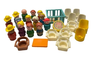 Vintage 70er Jahre Fisher Price Holz Little People Konvolut - Bild 1 von 11