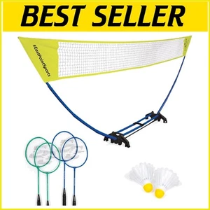 Outdoor Badminton Set with Instant Setup - Ideal for Lawn and Beach Games - Picture 1 of 12