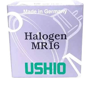 USHIO MR-16 Halogen Reflector Bulb JR12V-50/SP12/A/FG 50W GU5.3 2-PIN 12 D 3000K - Picture 1 of 8