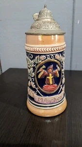 Vintage Gerz West Germany Deckel Bierkrug München München Mönch - Bild 1 von 5