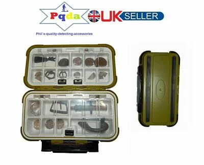 Metal Detecting Large "Small Finds" Box Tough Double Sided 24 Compartments Green - Image 1 of 4