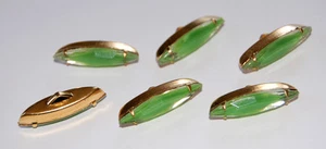 NAVETTA VETRO VINTAGE MARCHESE GRANDE BOTTONE PERLINE 24x6mm • MOLTI COLORI DISPONIBILI - Foto 1 di 14