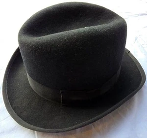 9th Street Hüte Pate schwarz Wolle "CHARLES" 59cm groß - Bild 1 von 4