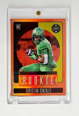 MINT #/ED ORANGE RC 2023 Legacy Christian Gonzalez Rookie #190 OREGON DUCKS NFL - Image 1 of 2