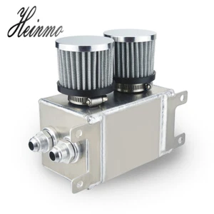 2 Port Series Racing Oil Catch Cans Breather Tank-10AN For Civic Integra EK EG - Picture 1 of 6