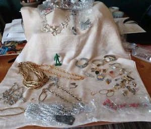 Vintage to Modern Junk Drawer Crafting Jewelry 80's To Now Wearable 1 Lb Plus I3 - Picture 1 of 23