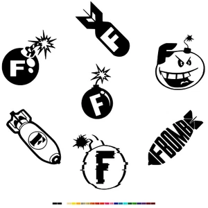 F Bomb Vinyl Decal Sticker Car Window Bumper Laptop Mug Helmet Motorcycle Truck - Picture 1 of 12