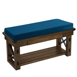Sweet Home Collection Outdoor Patio Bench Foam Cushion Teal Super Soft With - Picture 1 of 2