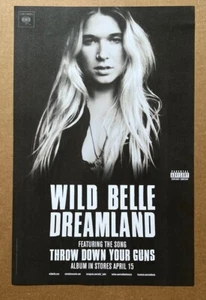 Wild Belle - Dreamland RARO Promo Póster Doble Cara '16 - Imagen 1 de 2