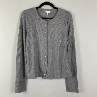 Aerie Sweater Womens Large Knit Gray Silver Metallic Long Sleeve - Image 1 of 4