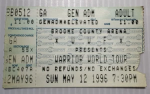 VINTAGE WWF "WARRIOR WORLD TOUR" Ticket Stub 5/12/96 Mankind Defeats Jake Robert - Picture 1 of 2