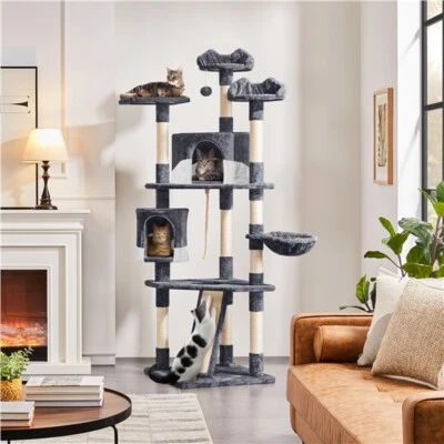 79in Large Cat Tree Tower for Indoor Cats Condo Scratching Post Pet Play House - Image 1 of 4