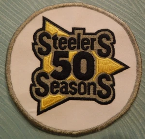 PITTSBURGH STEELERS 1982 50 SEASONS UNIFORM PATCH VINTAGE 50 SEASONS AWAY JERSEY - Picture 1 of 2