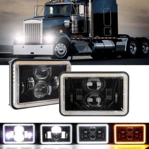 Faros LED 4x6" haz alto bajo para Peterbilt Kenworth Freightinger Ford Probe EE. UU. - Imagen 1 de 11