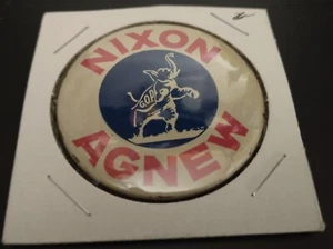 "M1" Nixon/Agnew large campaign button GOP Elephant Logo 2" d NM Bastian Bros. - Picture 1 of 5