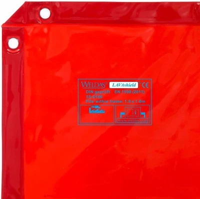 WELDAS Low-Visibility LAVAshield® Welding Screen Curtain - 6'x 8'- 16 mil Screen Only