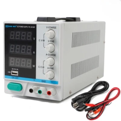 Adjustable DC Voltage Regulator 30V10A DC Power Supply with Power Display - Image 1 of 4