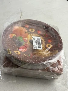FALL Thanksgiving Dessert Paper Plates & Napkins Service for 50 Tableware - Picture 1 of 6