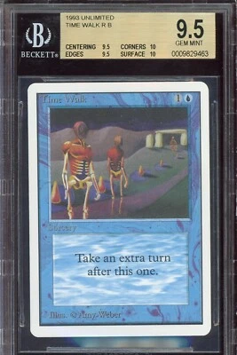 BGS 9.5 Unlimited Time Walk ~ QUAD++10 ~ Vintage MTG/Magic ~ 0,5 von 10 !!! - Bild 1 von 2