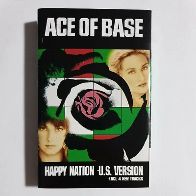 ACE OF BASE 'Happy Nation U.S. Version' RARE Cassette Tape Album POSSUM RECORDS - Image 1 of 4