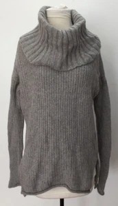 WITCHERY SIZE XS WOMENS GREY TURTLENECK WOOL MOHAIR BLEND KNIT JUMPER STRETCH - Picture 1 of 10