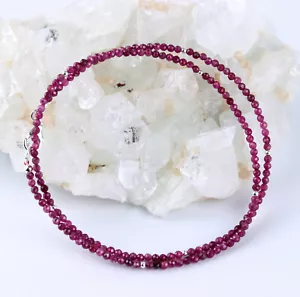 Collar De Rubí Natural Facetado Finamente Pulido Rojo 45,5 Cm - Imagen 1 de 4