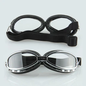 Vintage ATV Helm Brille Retro Pilotenbrille Brille Motorrad Motocross Bike - Bild 1 von 7