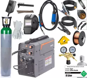 MIG MAG MMA TIG Welder 250A Gas/Gasless Welding Synergy Machine COMBO SET - Picture 1 of 7