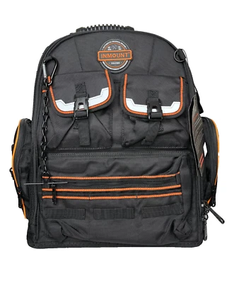 LOKASS Tool Backpack Heavy Duty Tool Organizer, Water-resistant, Orange/Black - Image 1 of 4