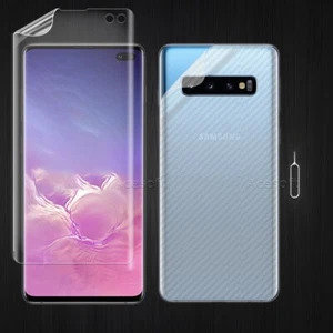 Front and Back Soft Screen Protector Film for Samsung Galaxy S10+ Plus SM-G975U - Picture 1 of 1