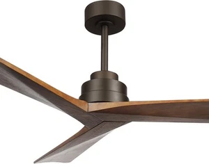 KAPOEFAN 52 Inch Wood Ceiling fan without Light, 6 Speeds Outdoor Ceiling Fan wi - Picture 1 of 7