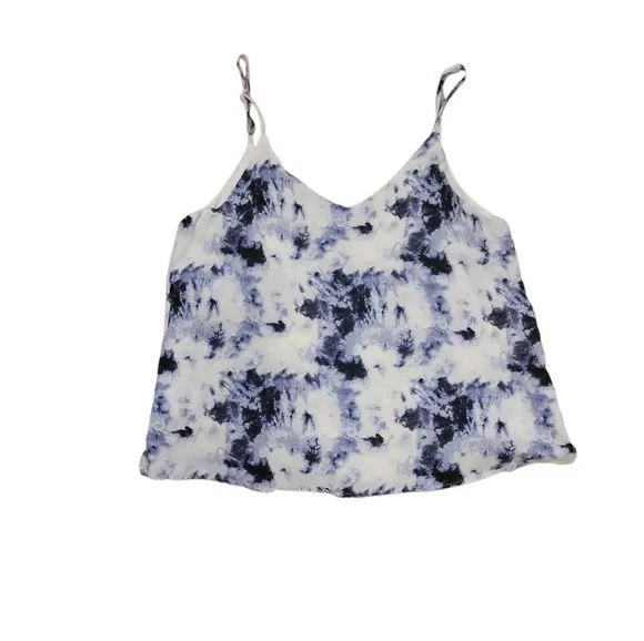 Regata Feminina Double Zero Azul e Branca Tie Dye Flowy Tamanho Médio - Imagem 1 de 2