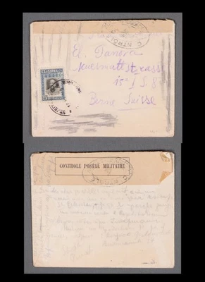 Mayfairstamps Bulgaria década de 1910 a Suiza Primera Guerra Mundial cubierta comercial aau_59875 Foto 1 de 2