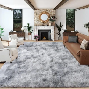 Large Area Rugs 9x12 Living Room, Tie-Dyed Plush Thick Carpets for Boy and Gi... - Bild 1 von 8