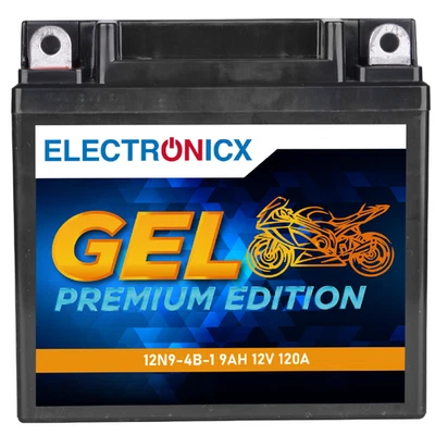 Electronicx YB9-B GEL Motorradbatterie 12V 9Ah – Hochleistungs-Bike-Batterie | W - Bild 1 von 4