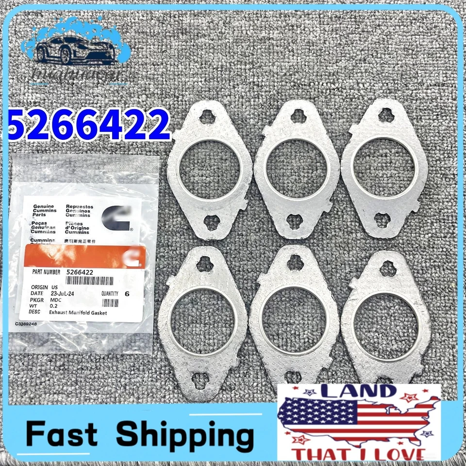 Exhaust Manifold Gaskets 98-15 Dodge Cummins 5.9L 6.7L 24V MLS Multi Layered Foto 1 de 4