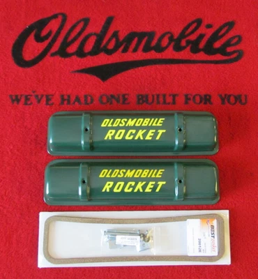 1954-1956 Oldsmobile 88 98 Starfire V8 Restored Engine Valve Cover Set Foto 1 de 4