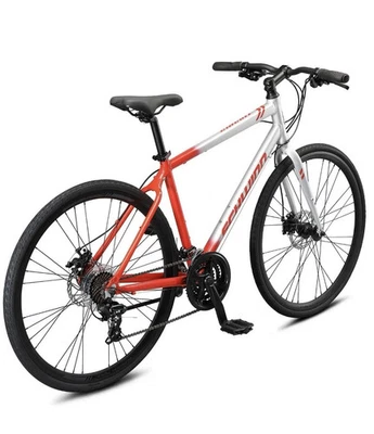 BICICLETA HÍBRIDA SCHWINN CIRCUITO 700C/28” PARA HOMBRE PLATEADA/ROJA Foto 1 de 4