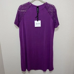 Agnes & Dora Women’s Love Raglan Dress Size L Amethyst - Picture 1 of 5