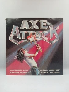 Various - Axe Attack - 1980 Rock Metal Vinyl record LP Iron Maiden Judas Priest - Imagen 1 de 6