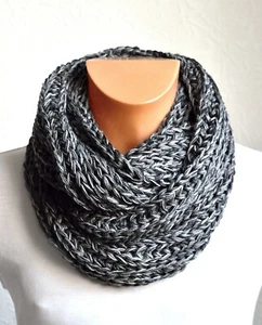 Hand Knit Unisex Cashmere Slight Gloss Snood Scarve from Handspun yarn - Picture 1 of 5