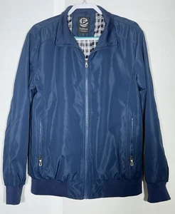 Giacca uomo moda 100% poliestere taglia large blu con tasche - Foto 1 di 9