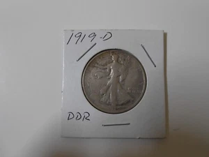 1919d Walking liberty half dollar VF DDR ORIGINAL & Inexpensive - Picture 1 of 7