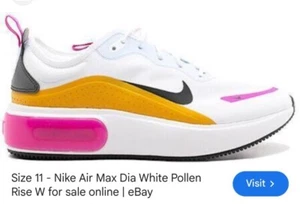 Size 8.5 - Nike Air Max Dia White Pollen Rise W - Picture 1 of 10