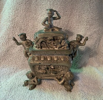 Антикварная тибетская урна. - Изображение 1 из 4