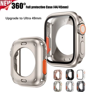 40-45 mm Upgrade Case Glas für Apple Watch Serie 8 7 6 5 4 Wechsel zu Ultra 49 mm - Bild 1 von 24