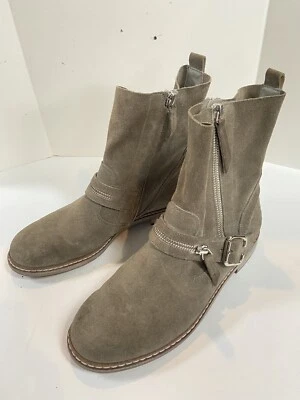 Botas Paul Green para mujer talla US 8 UK 5.5 gris gamuza Moro cremallera lateral Foto 1 de 4