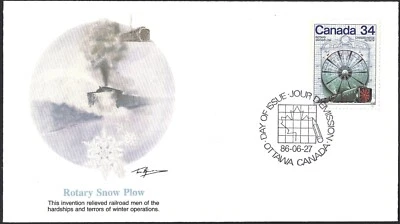 🍁Canada   #1099    "ROTARY SNOWPLOW"     Brand New  1986  Fleetwood Cover - Image 1 of 2
